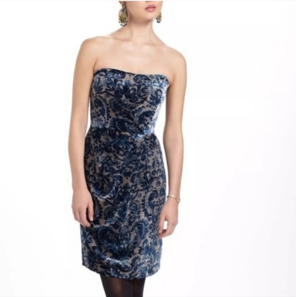 Project Alabama Paisley Inked Velvet Dress